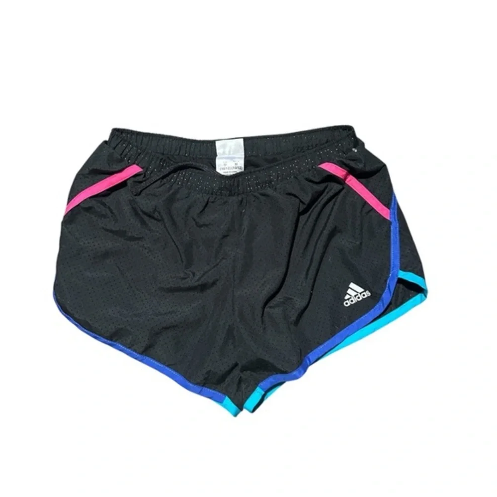 Adidas Women's Black blue pink and turquoise Running Shorts
